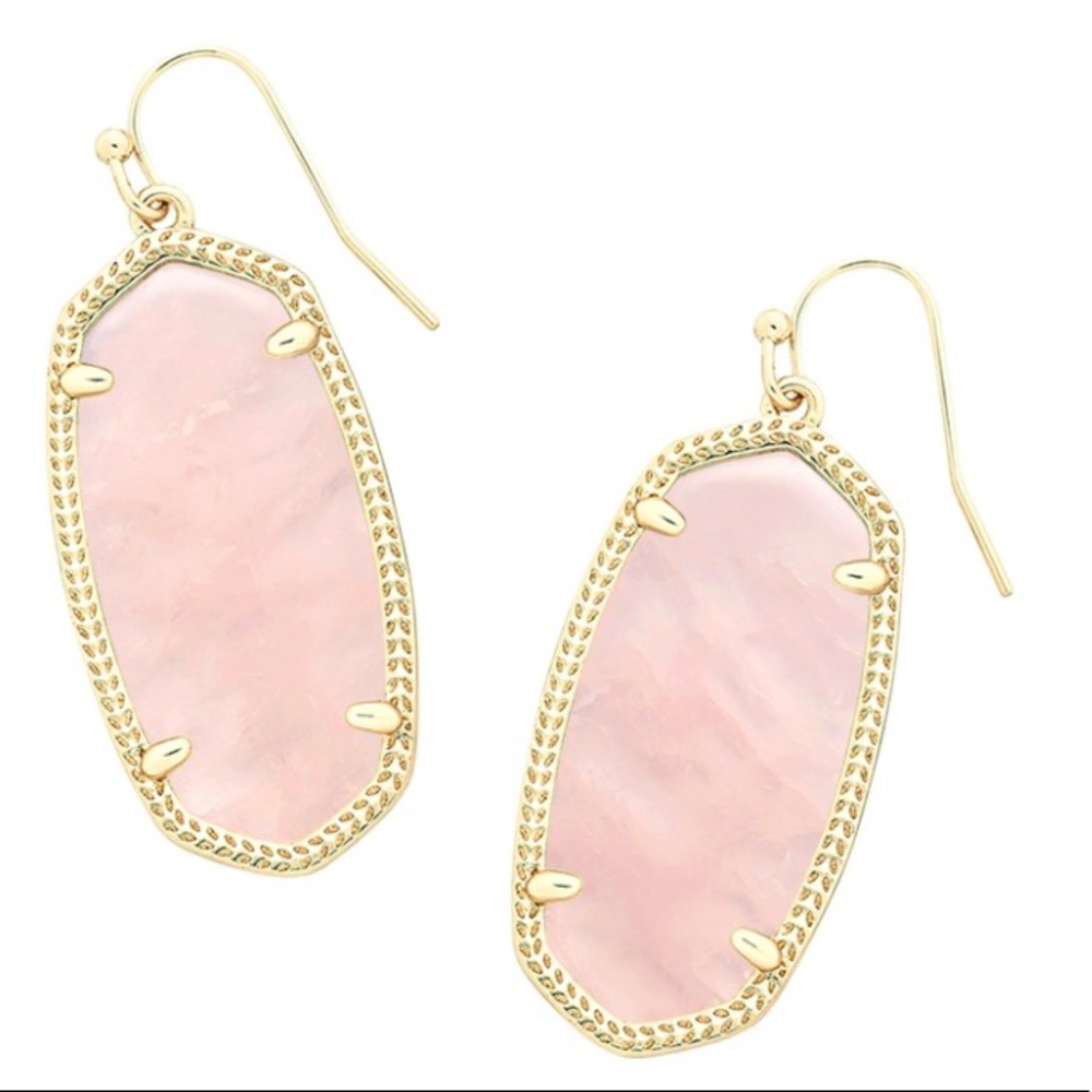 Kendra Scott earrings - rose quartz